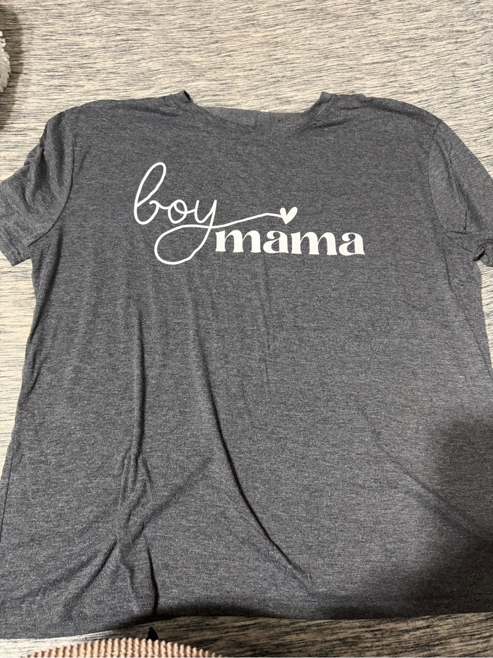 Women’s ‘Boy Mama' Short Sleeve Tee - Charcoal Gray